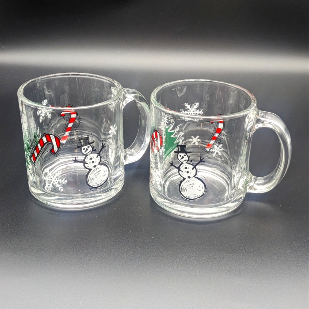 🦋BOGO Starbucks Clear Christmas Motif Mugs